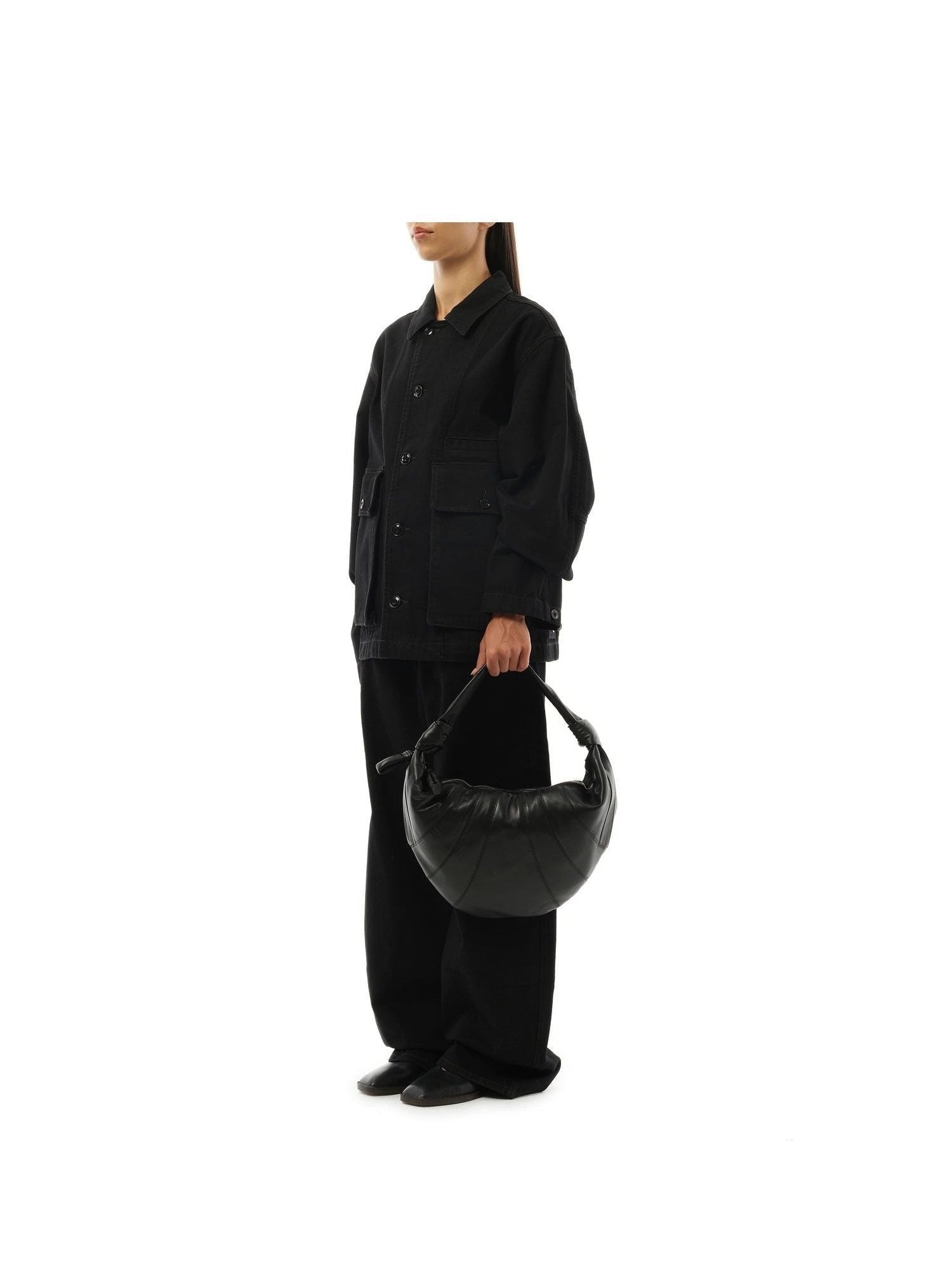 Fortune Croissant Bag in Black - 4