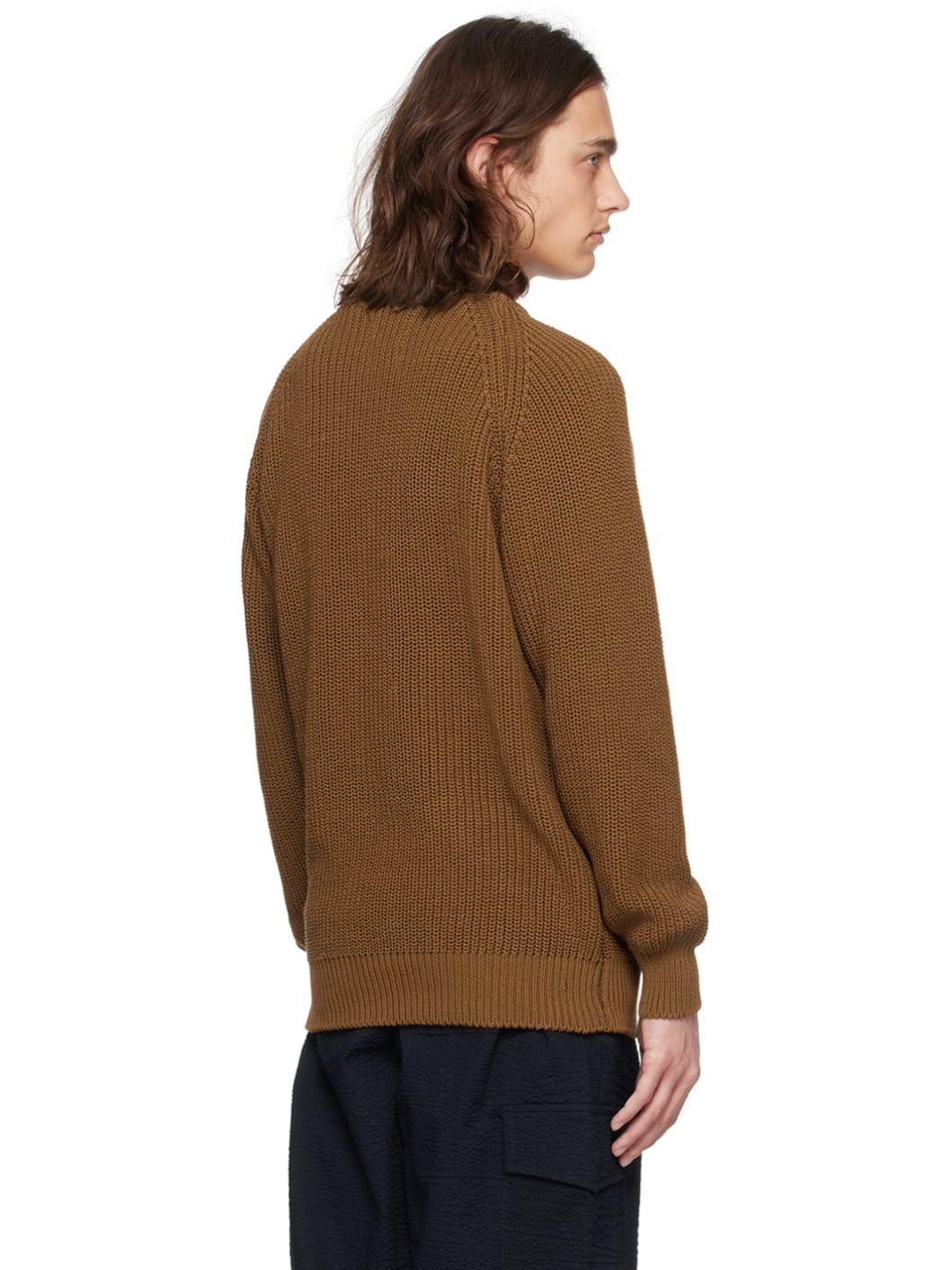 Brown Easy Knit Sweater - 3