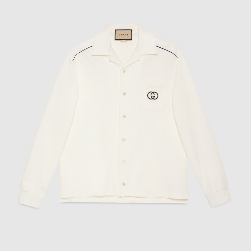 Stretch cotton piquet polo shirt 1