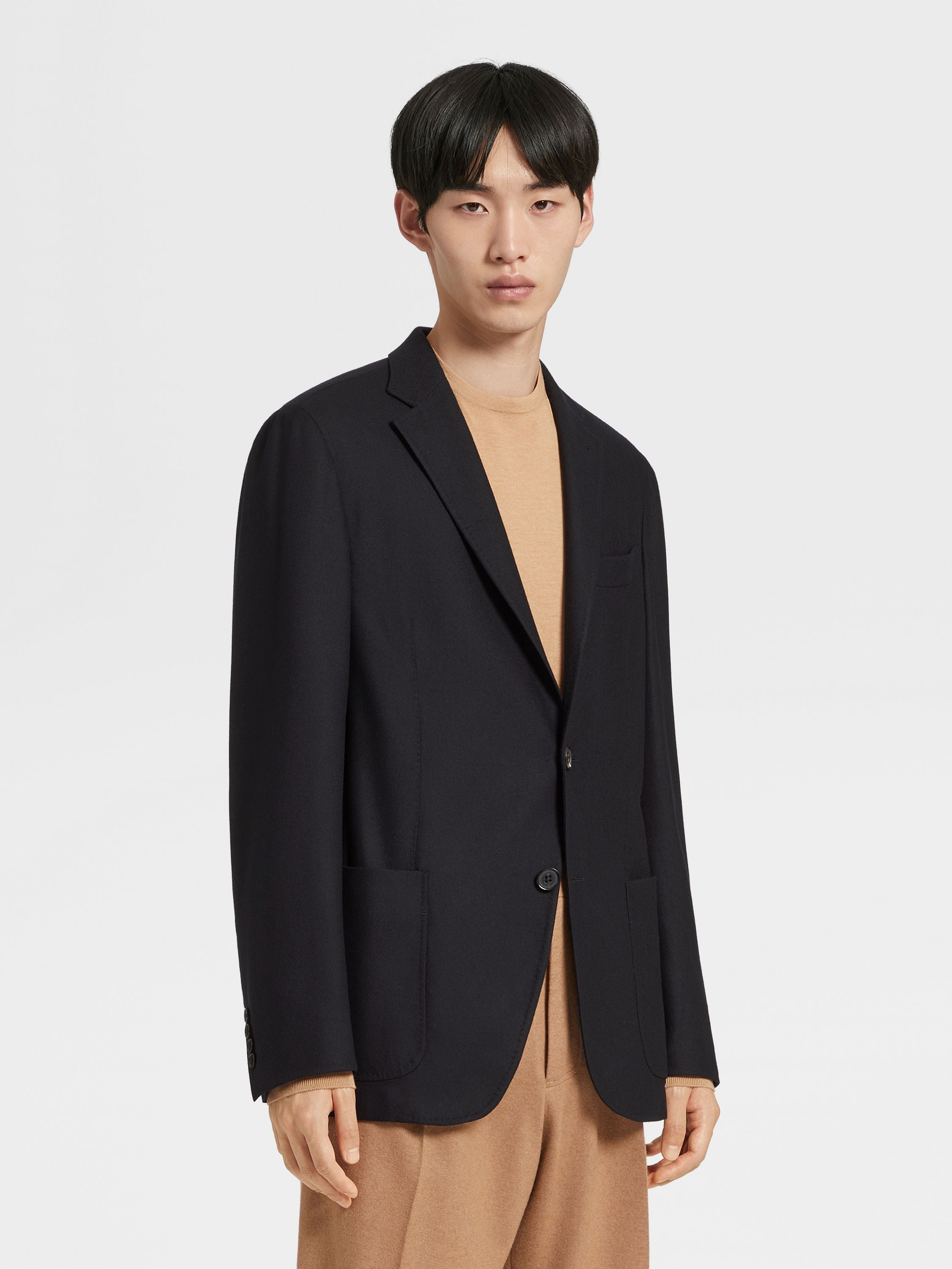 BLACK TROFEO™ CASHMERE SHIRT JACKET - 4