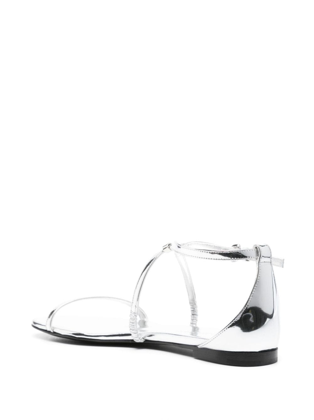 metallic leather sandals - 3