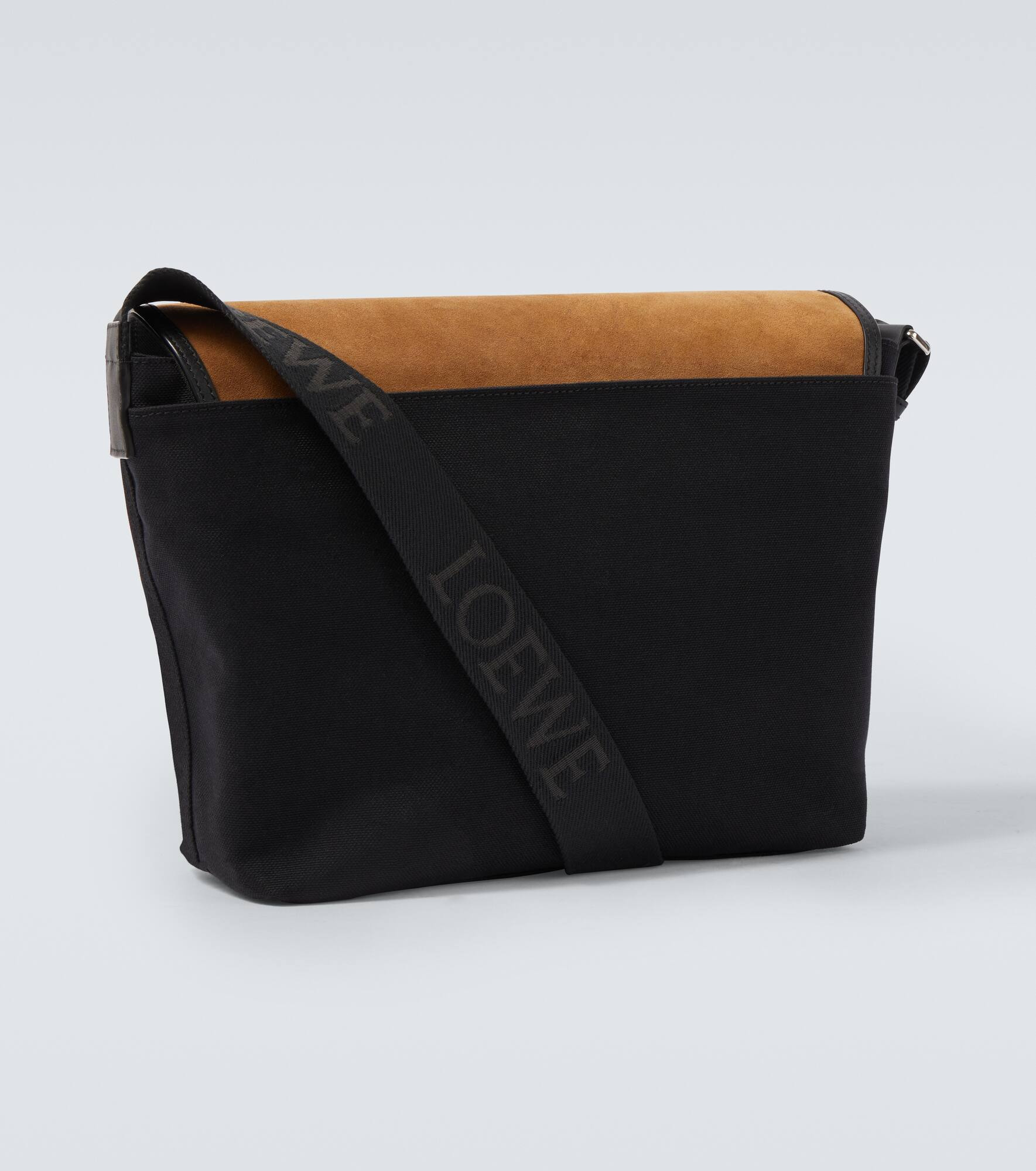 Flex Medium canvas and suede messenger bag - 5
