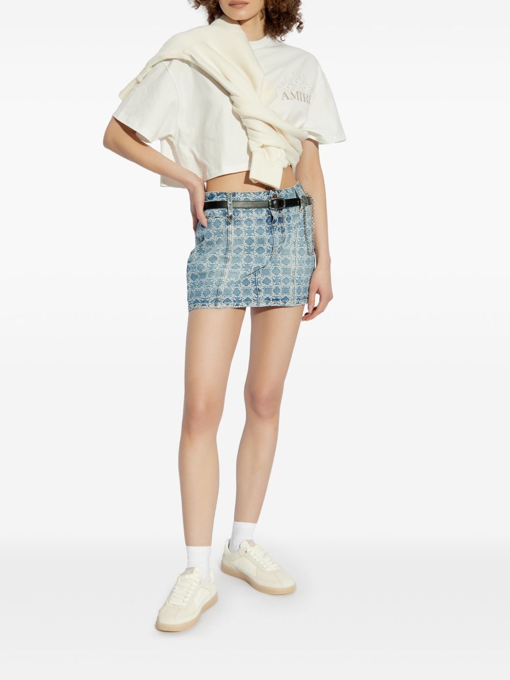 denim mini skirt - 2