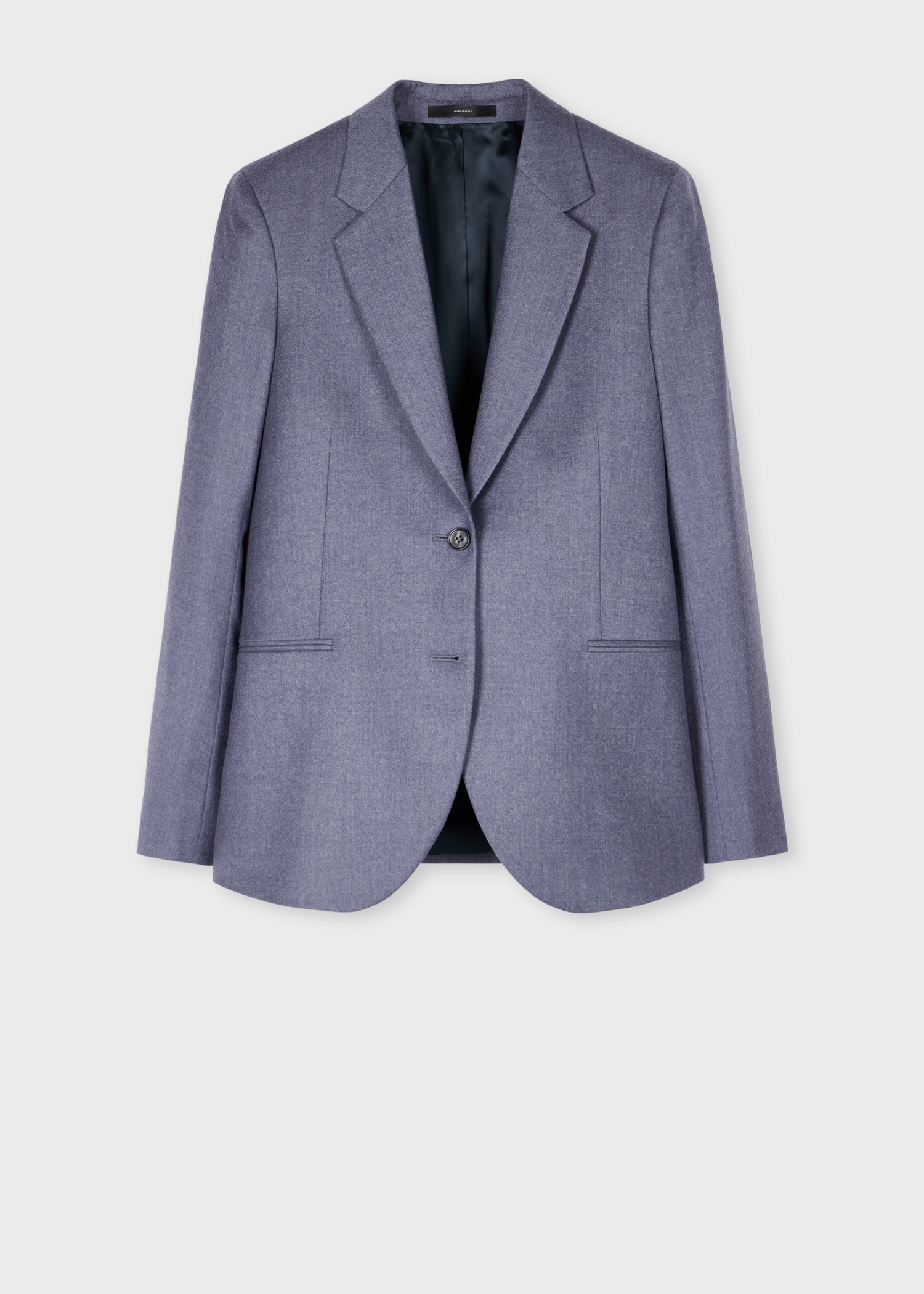 Women's Lavender Wool-Cashmere Flannel Two-Button Blazer - 1