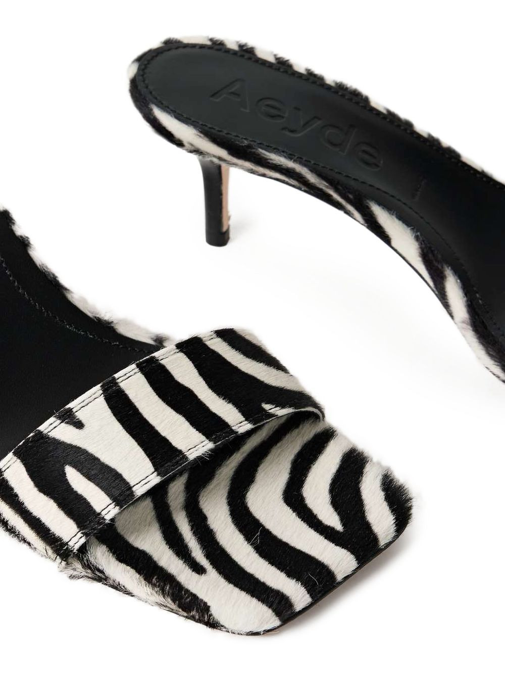 zebra-pattern heeled sandals - 3
