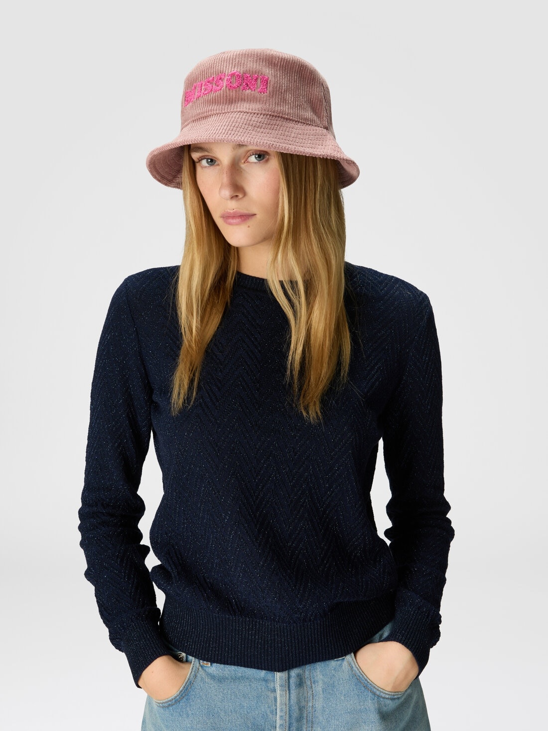 Striped cotton velvet hat - 3