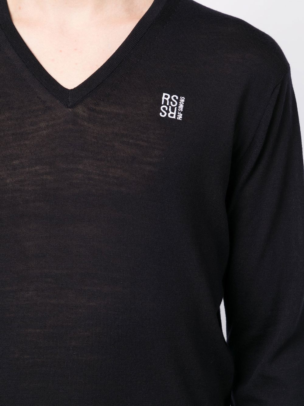 embroidered-logo merino wool jumper - 5