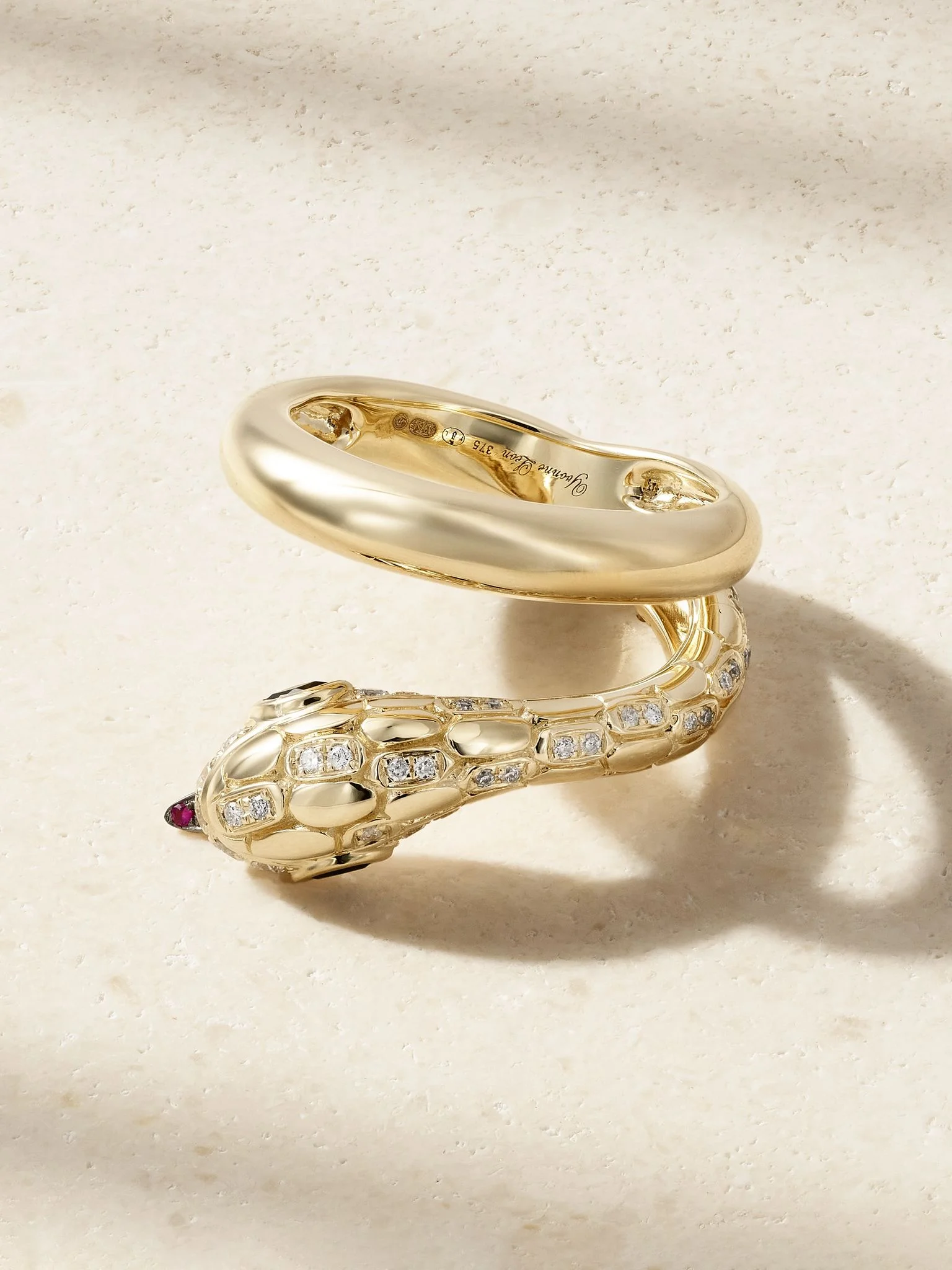 Python 9-karat gold multi-stone ring Gold - 1