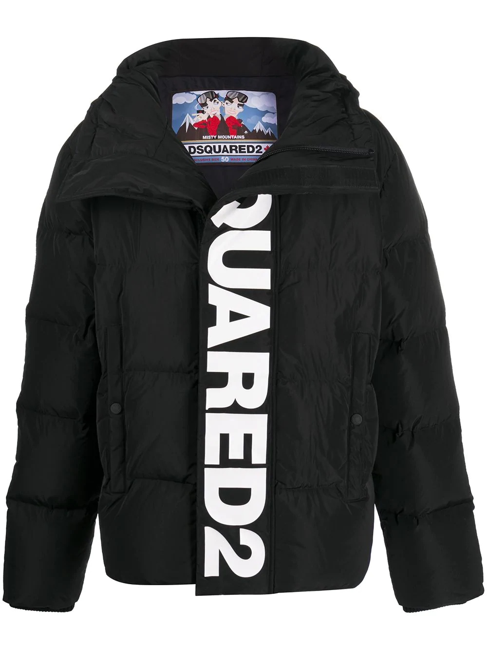 logo padded jacket - 1