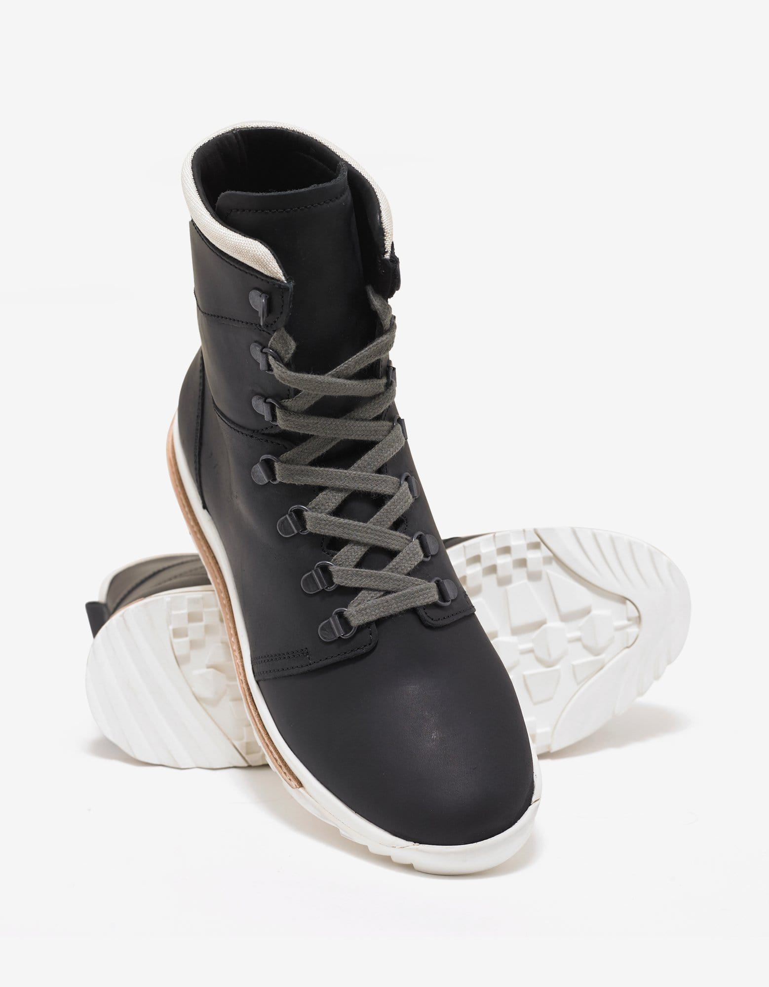 Rick Owens Lace Up Dirt Grafton Black Boots - 5
