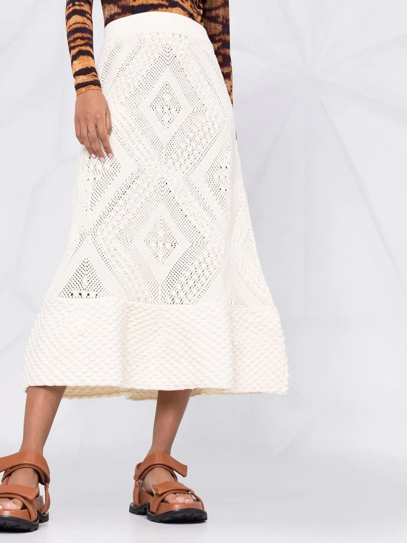 open-knit patterned midi skirt 3
