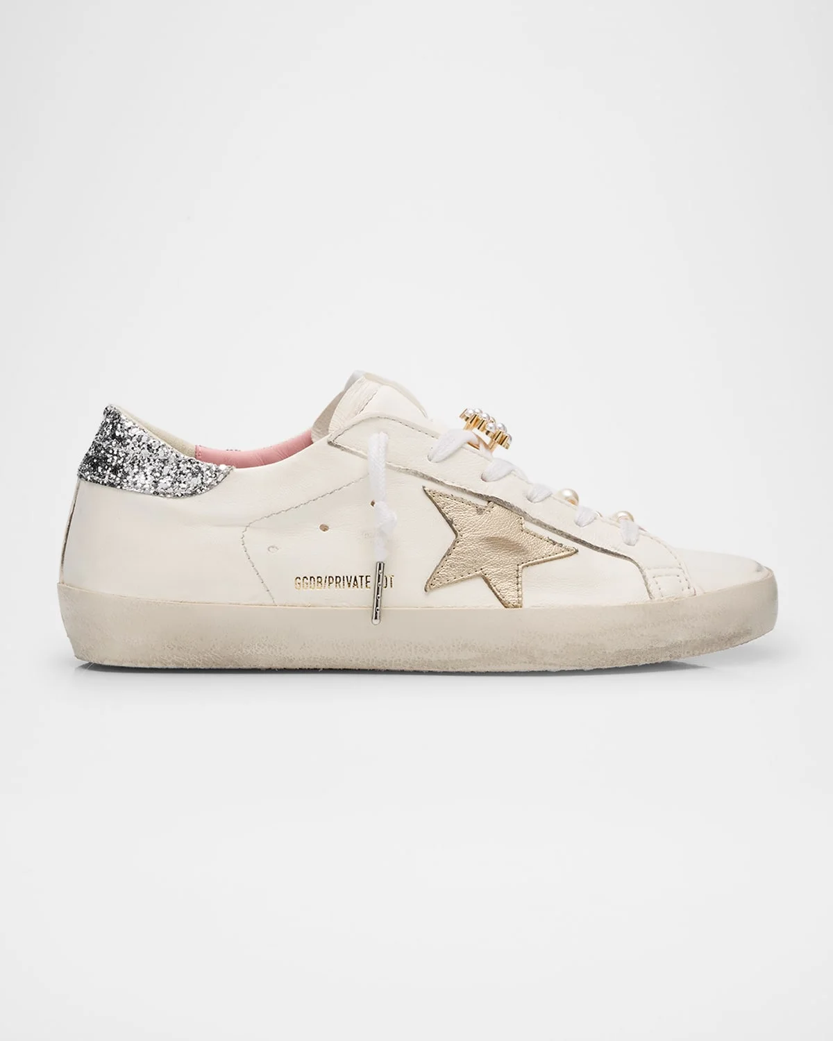 Superstar Pearly Glitter Low-Top Sneakers - 1