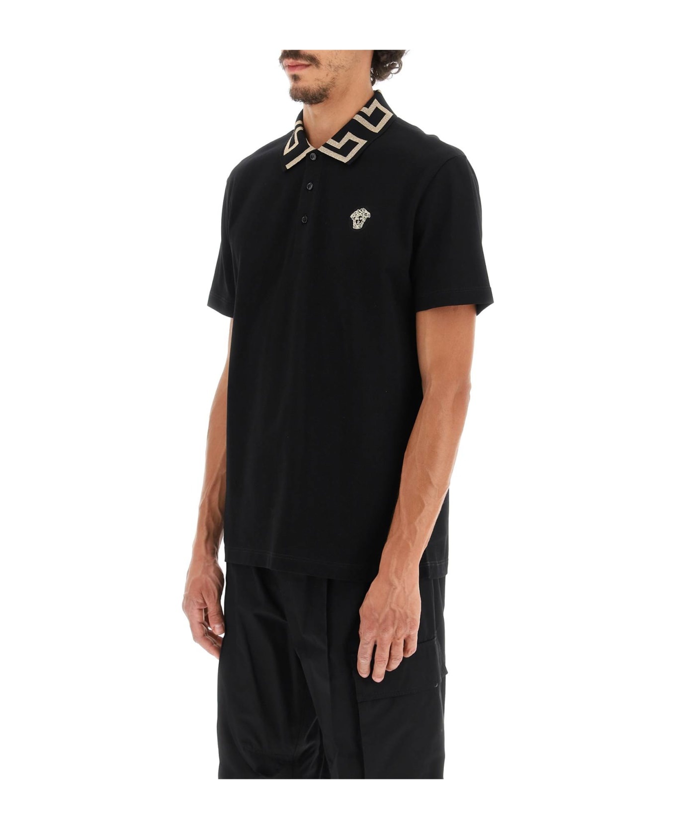 Greca Short-sleeved Polo Shirt - 4