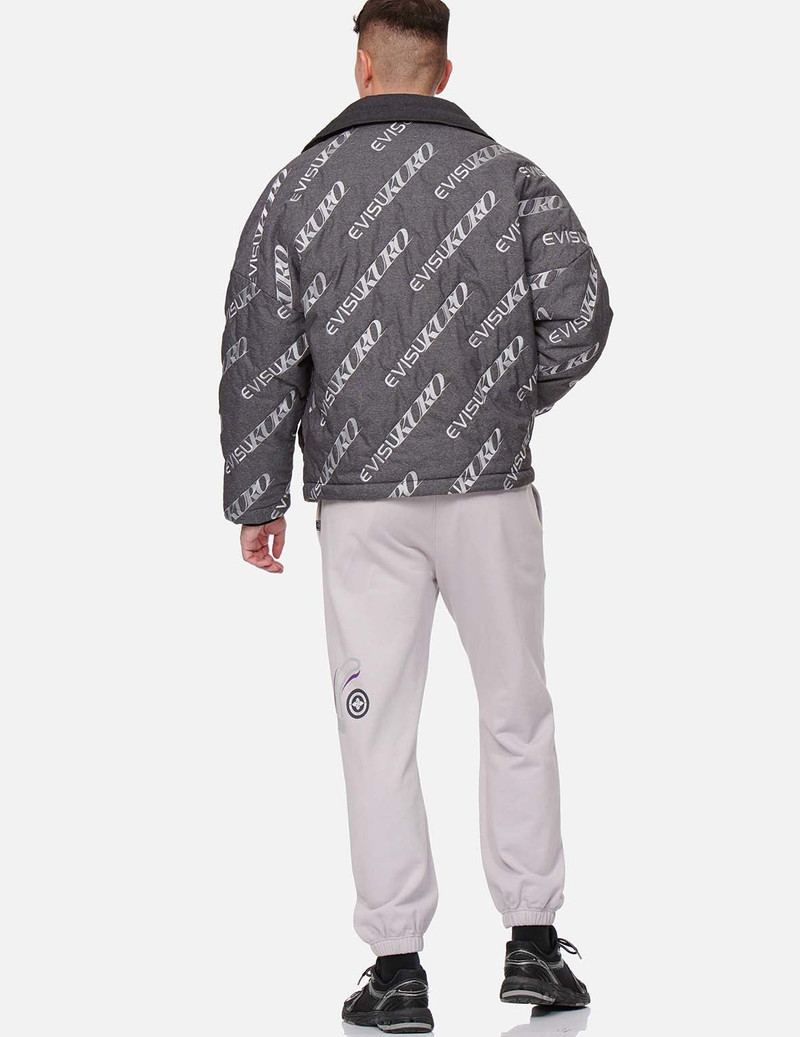 Allover Logo Embroidered Padded Jacket 6