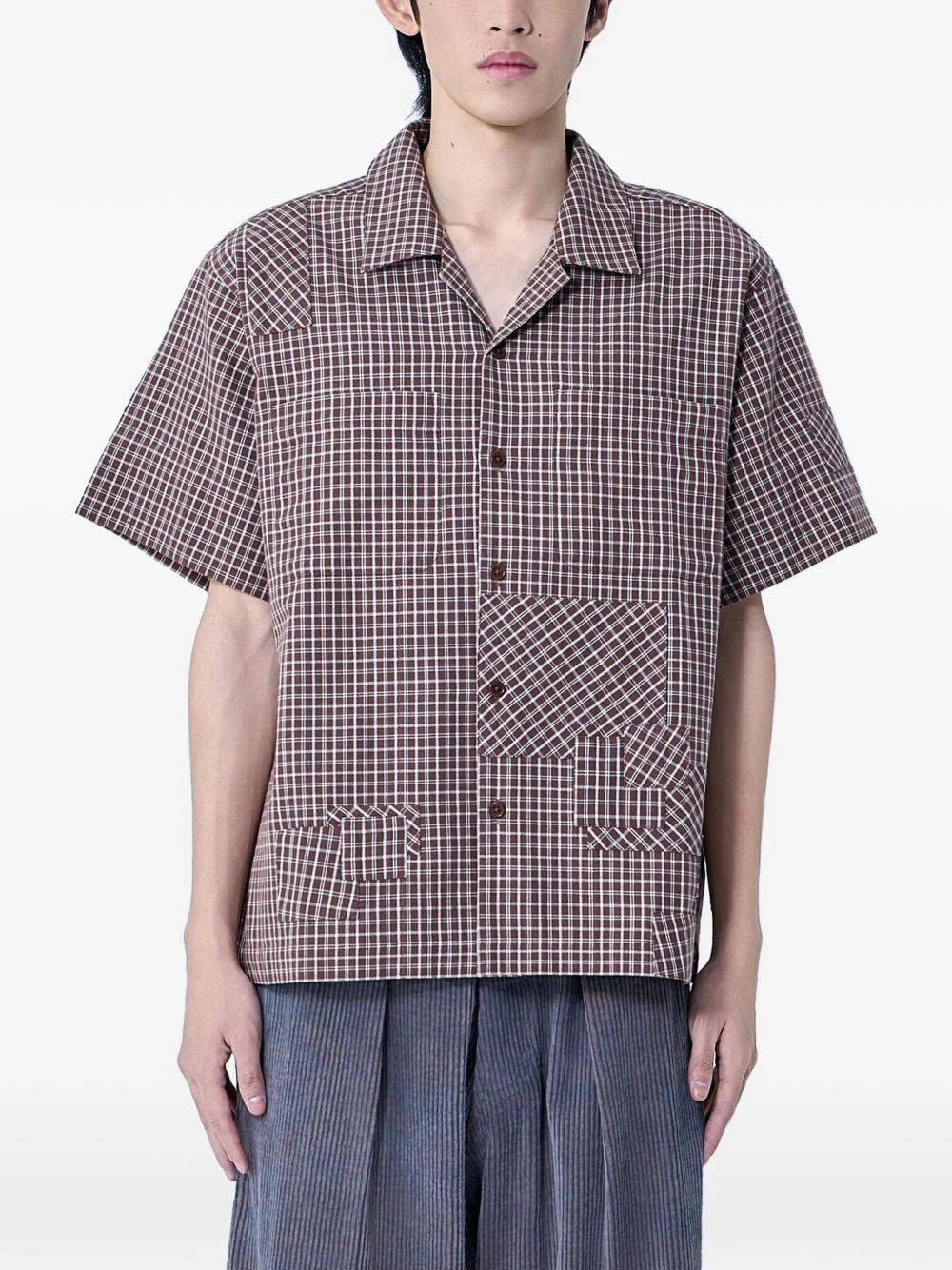 check-pattern shirt - 1