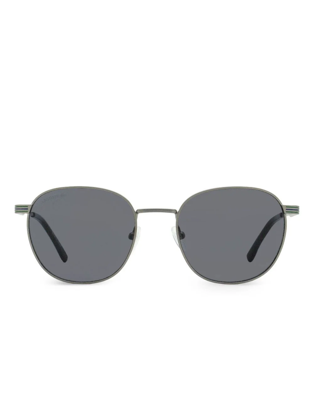 striped enamel oval-frame sunglasses - 1