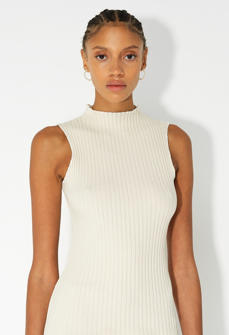 GINZA RIB MOCK MINI DRESS 6