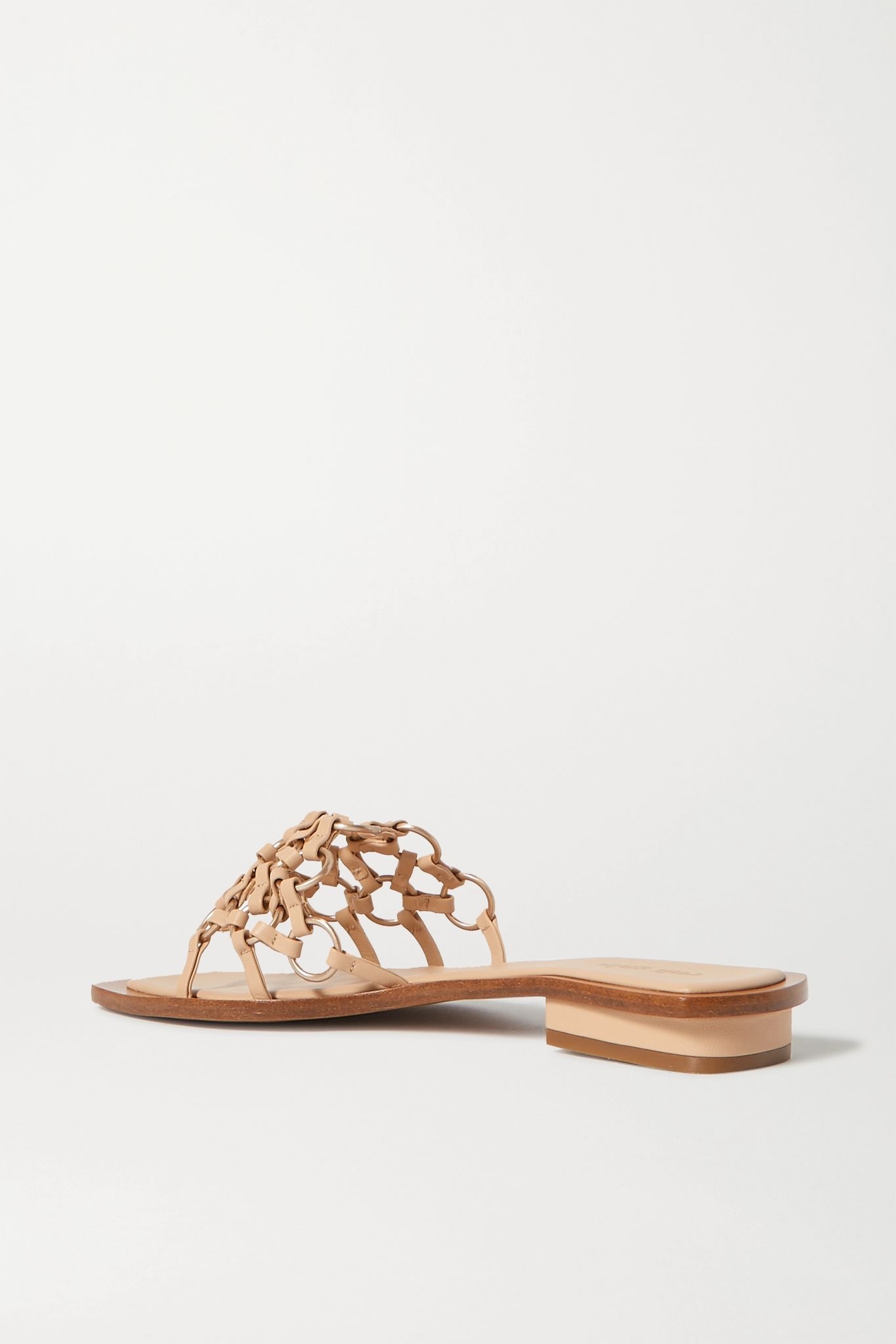 Bea embellished woven leather sandals - 4