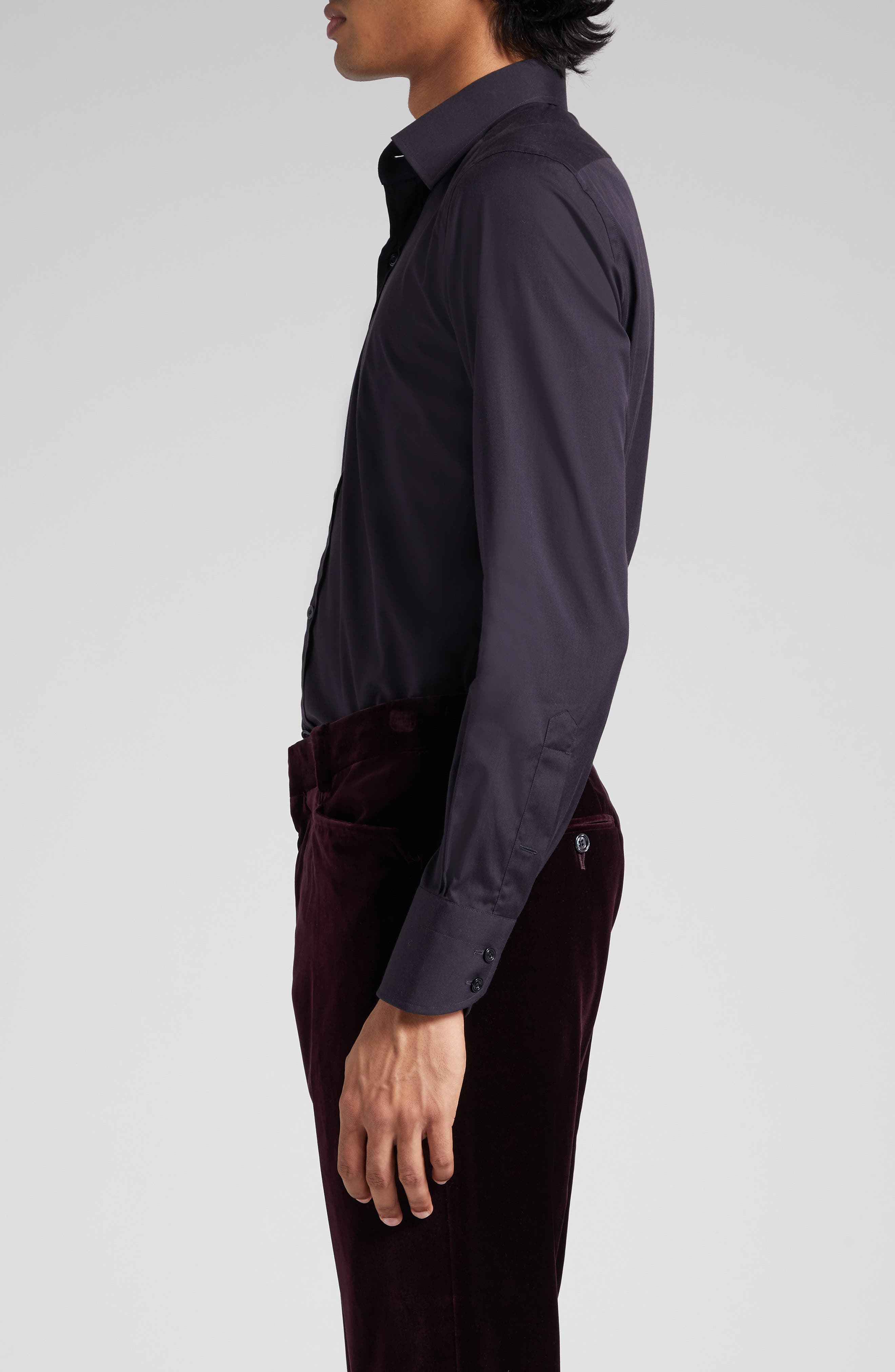 Slim Fit Cotton Poplin Button-Up Shirt - 3