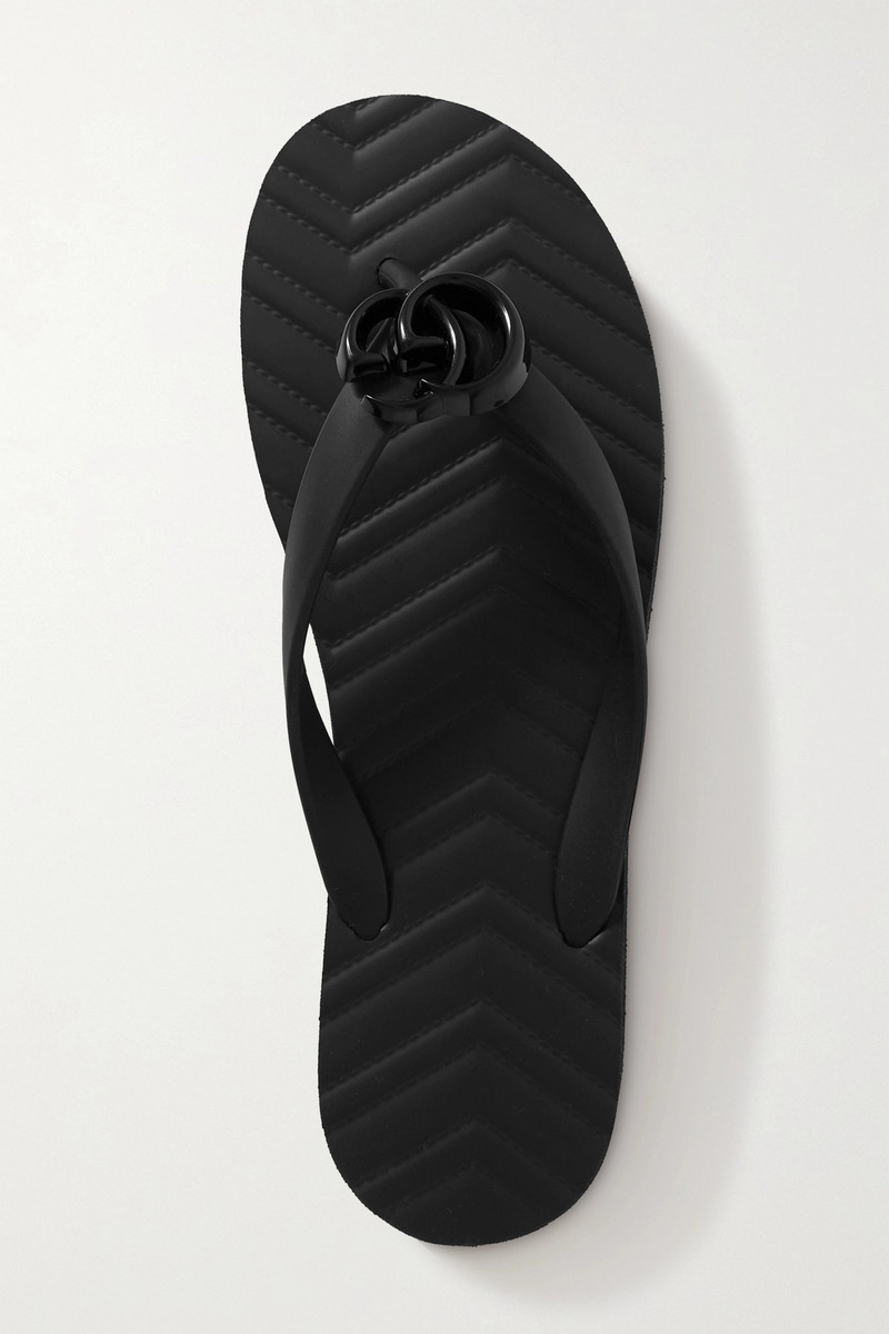 Pascar logo-embellished rubber flip flops - 1