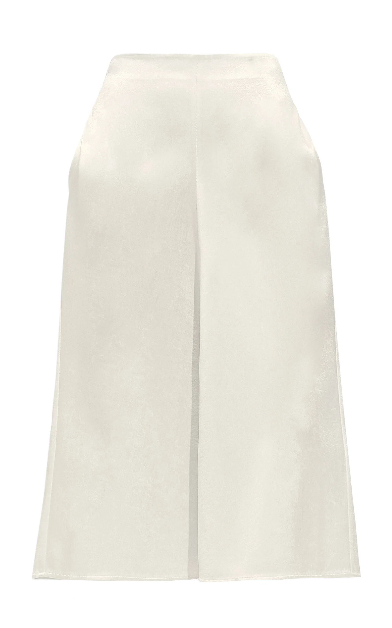 Satin Midi Slip Skirt - 1