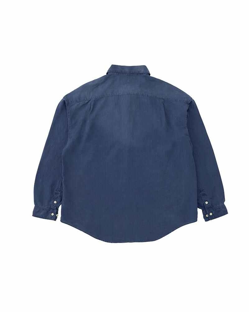 PALMER SHIRT L/S DMGD (LINEN) INDIGO - 2