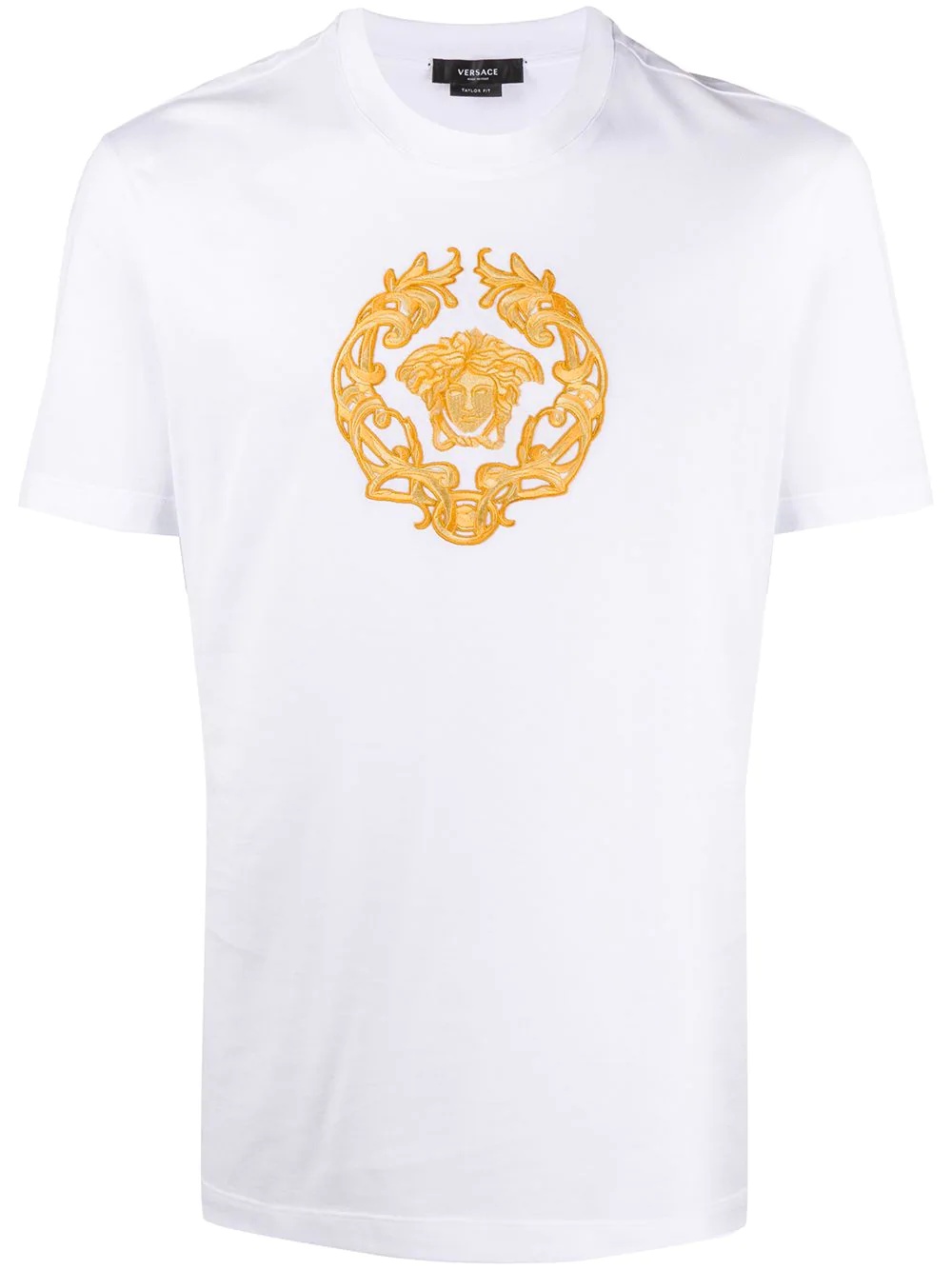 Medusa crest embroidered T-shirt - 1