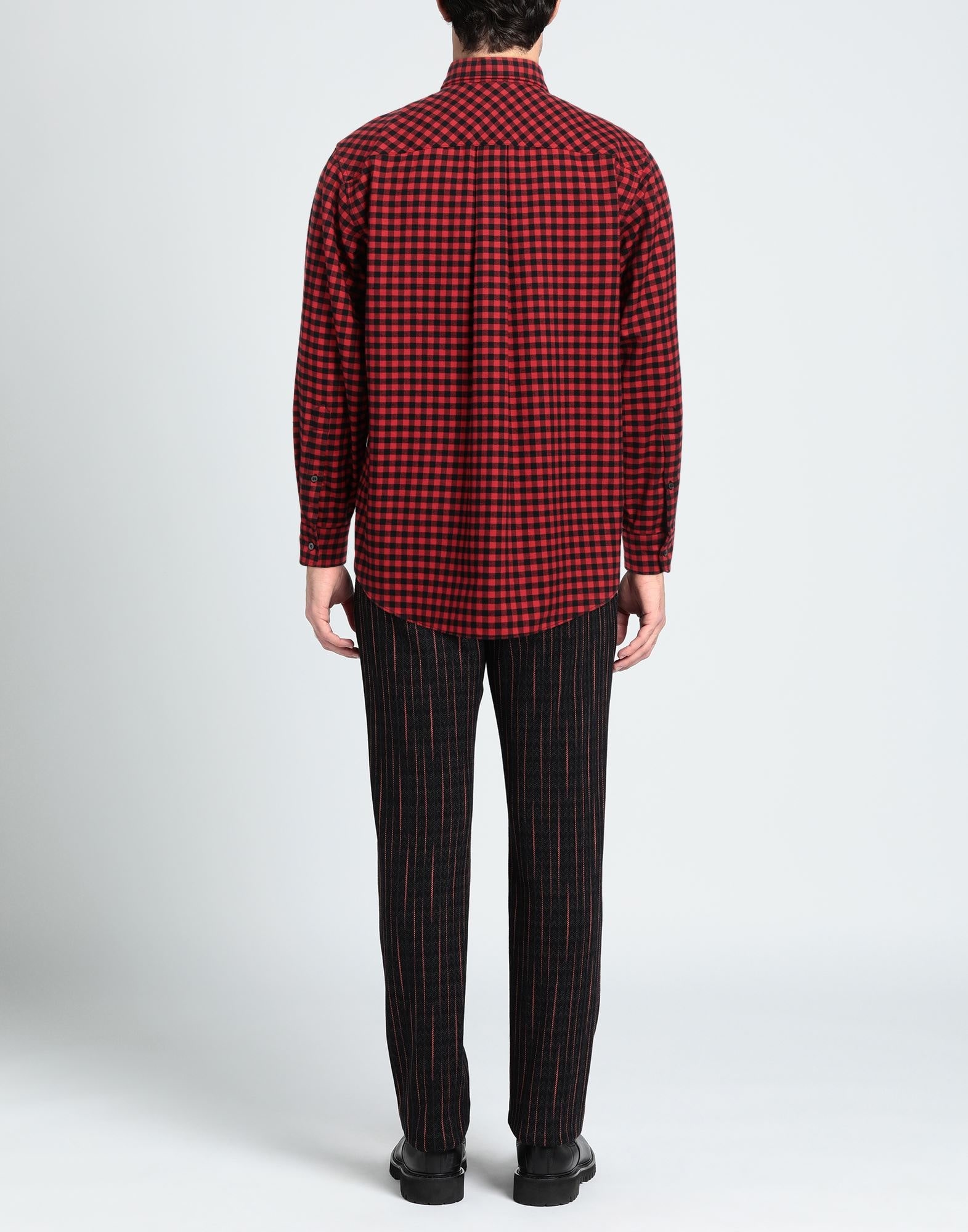 N°21 Brick red Men's Checked Shirt | yoox | REVERSIBLE