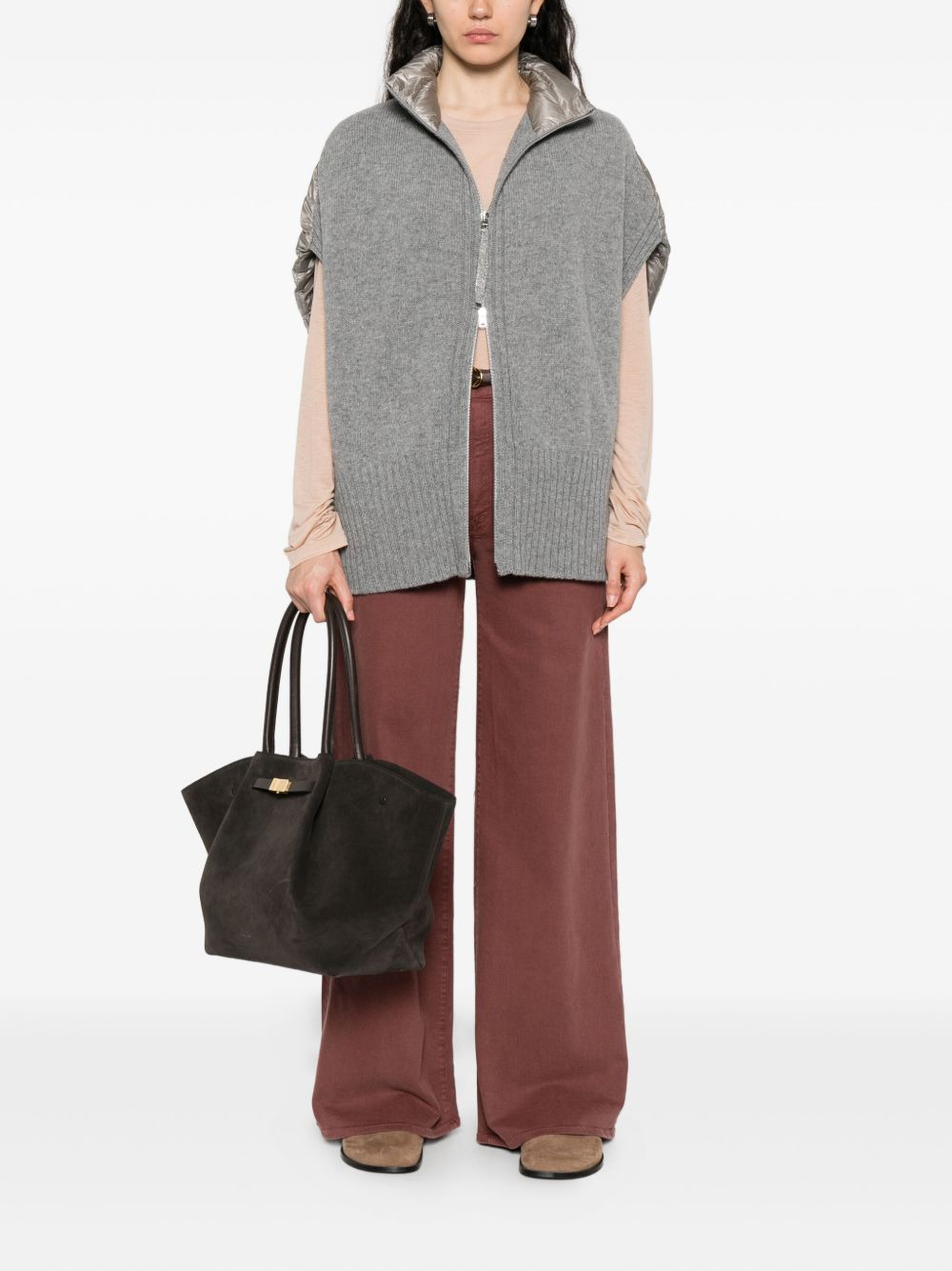 ribbed-knit gilet - 2
