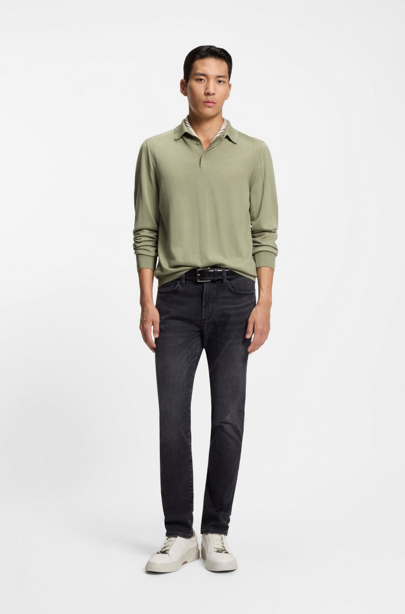 BOSS POLO SWEATER IN WOOL, SILK AND CASHMERE outlook