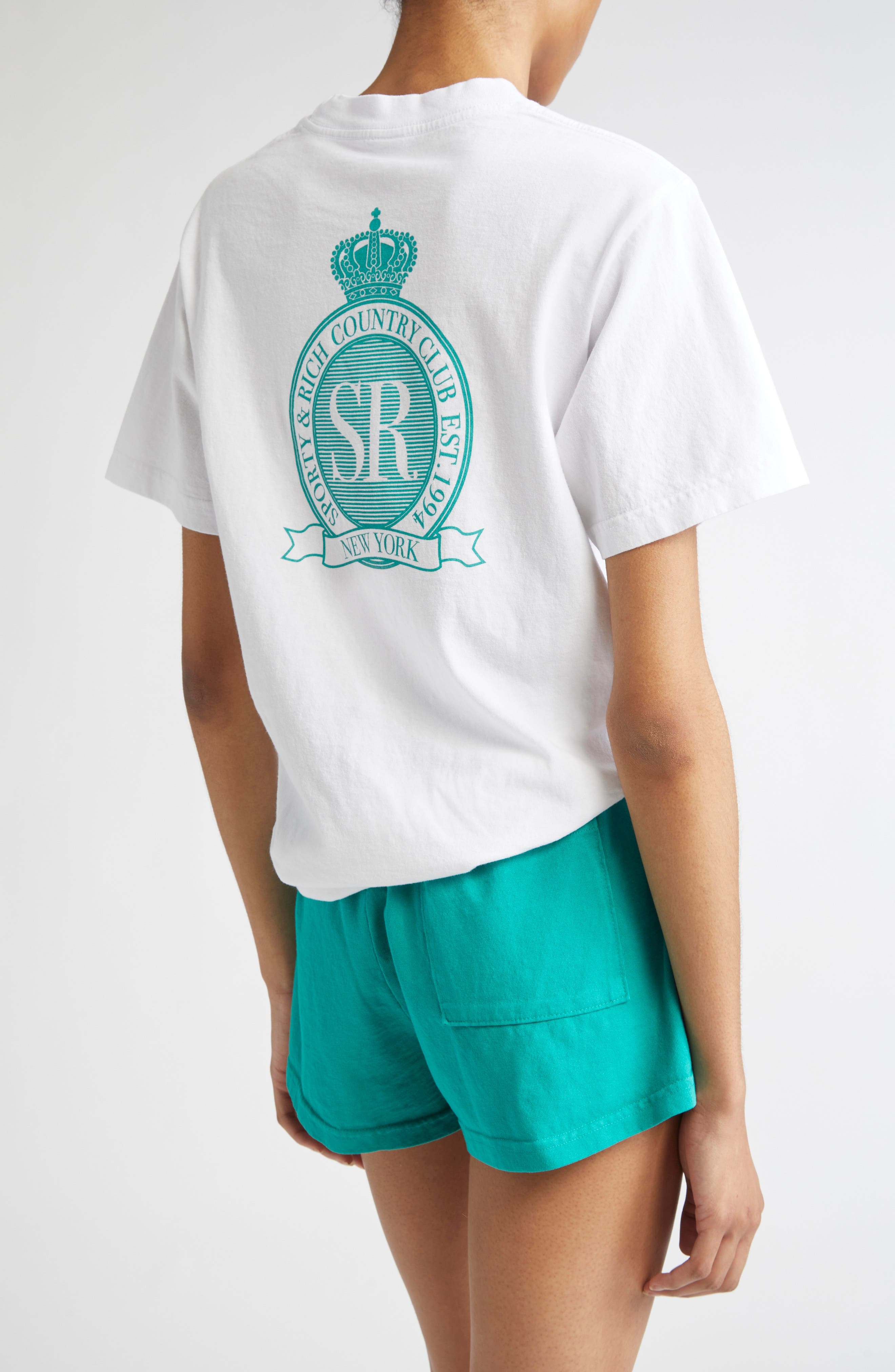 Sporty & Rich Royal Club Graphic T-Shirt in White at Nordstrom - 3