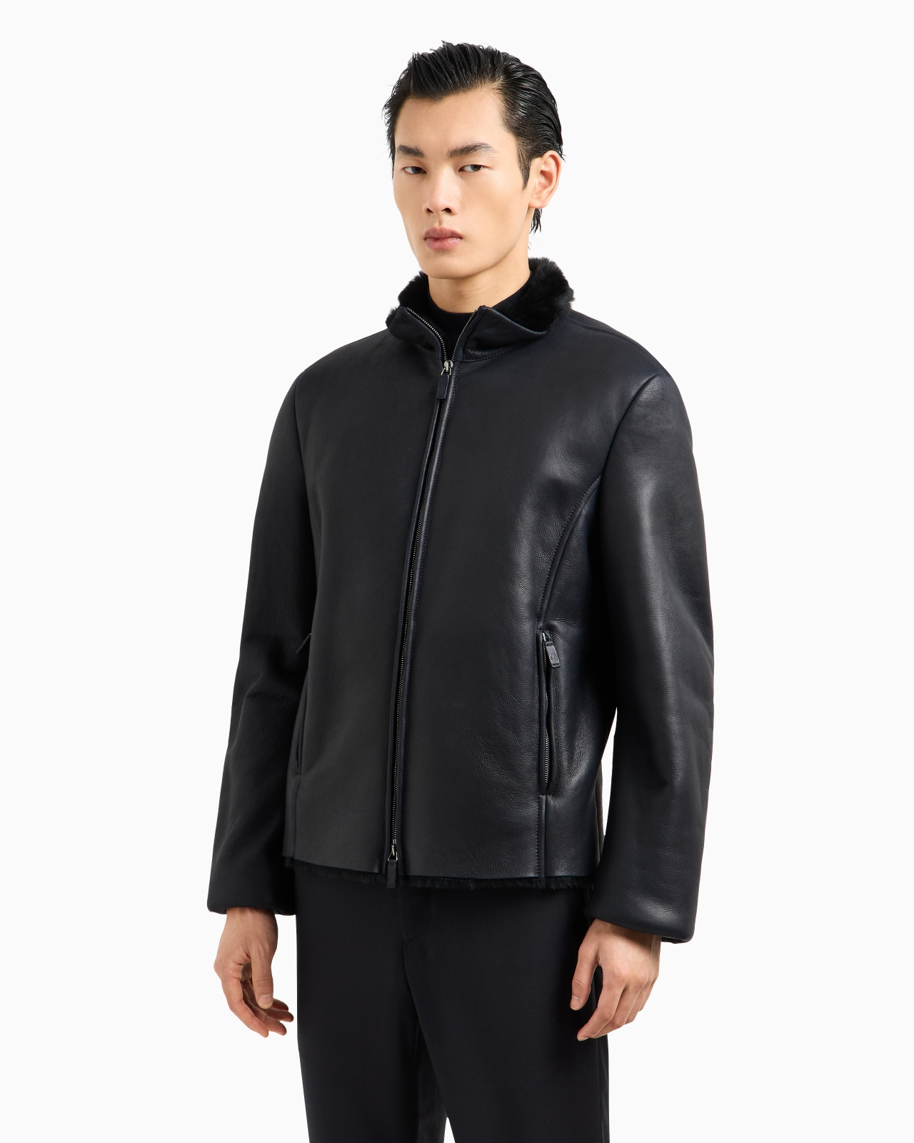 Zipped sheepskin blouson - 4