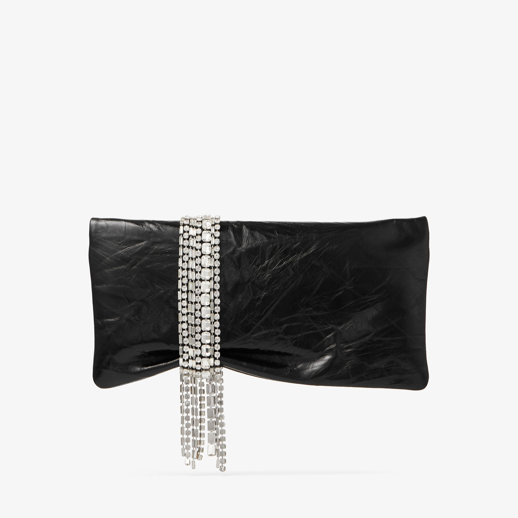 Zandra
Black Vintage Metallic Leather Clutch Bag - 6