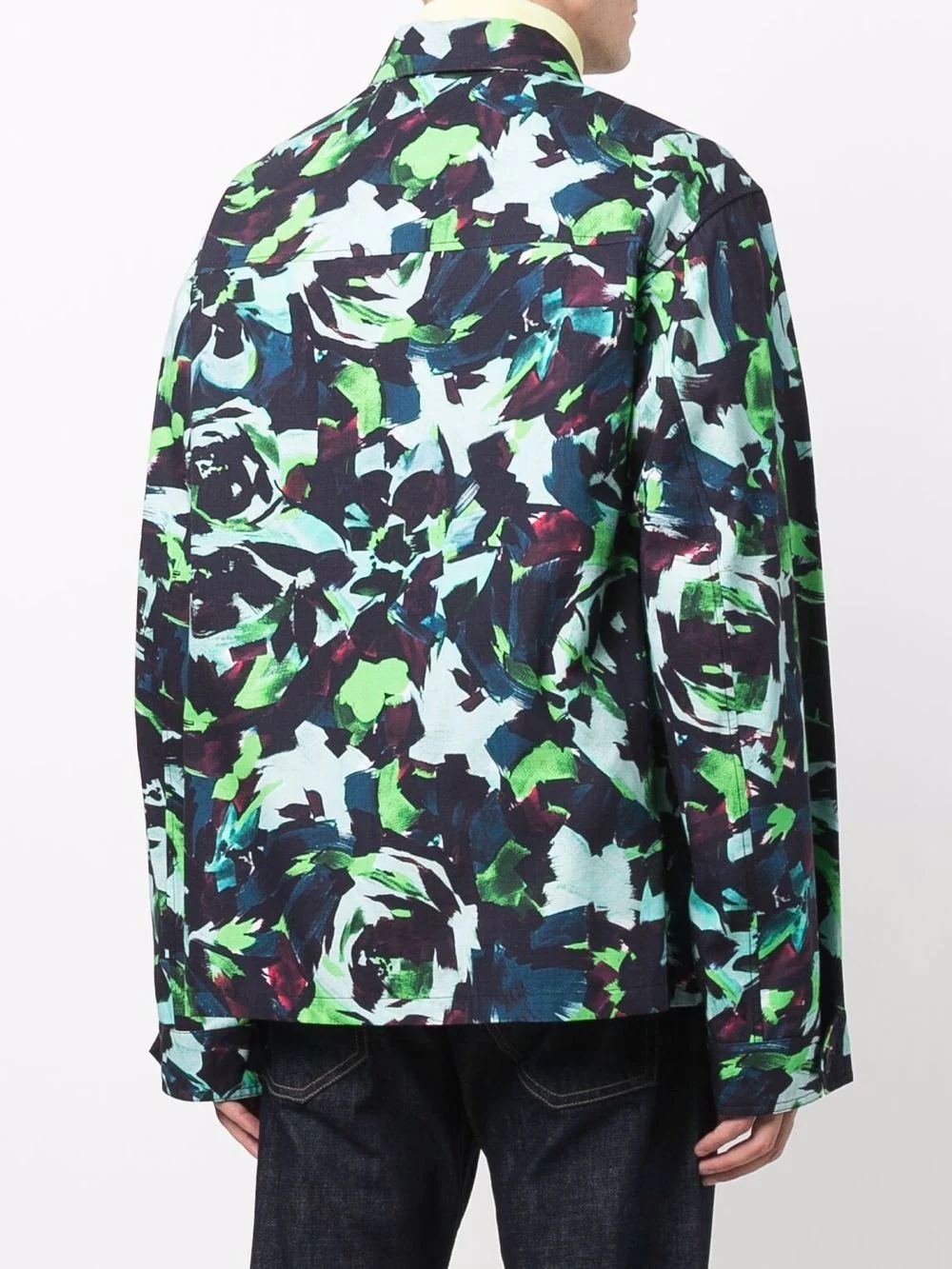 Archive floral-print shirt jacket - 4