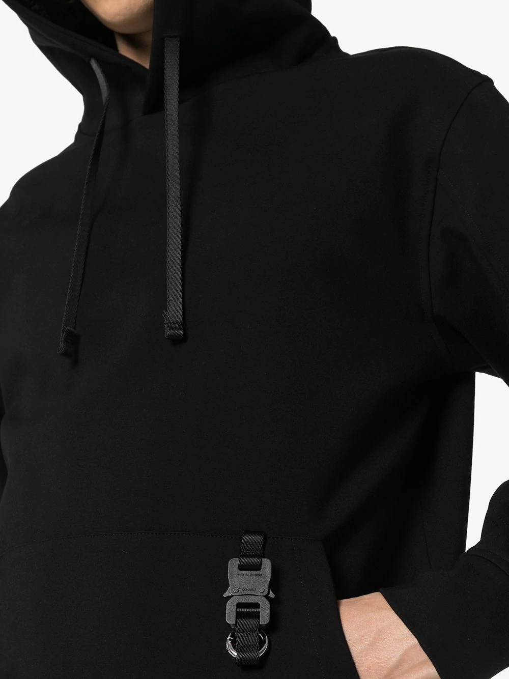 metal clip drawstring hoodie - 5