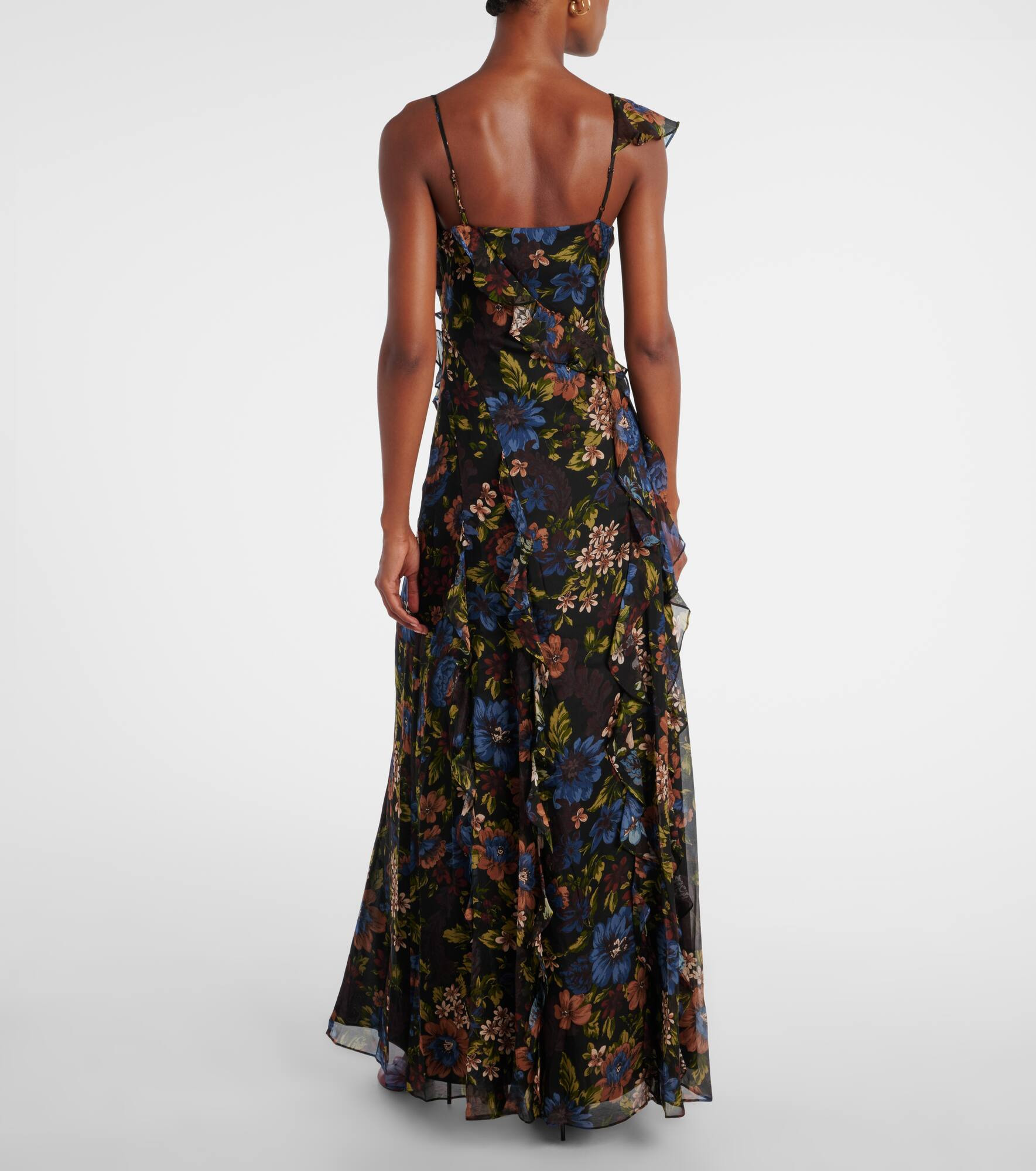 Madeline ruffled floral silk maxi dress - 3