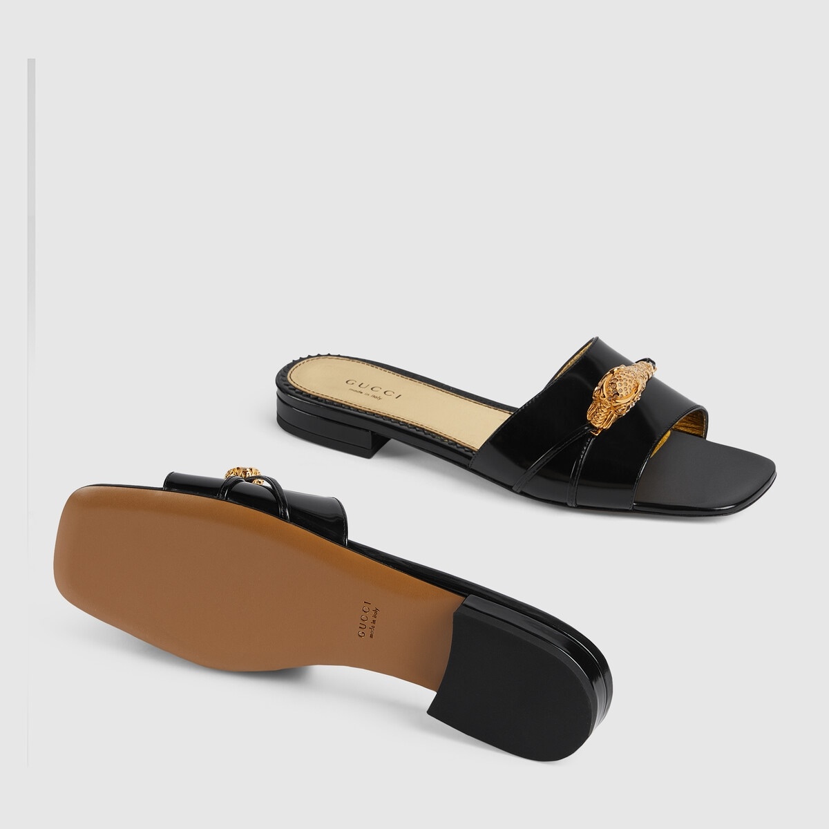 Women's slide sandal with hardware - 6
