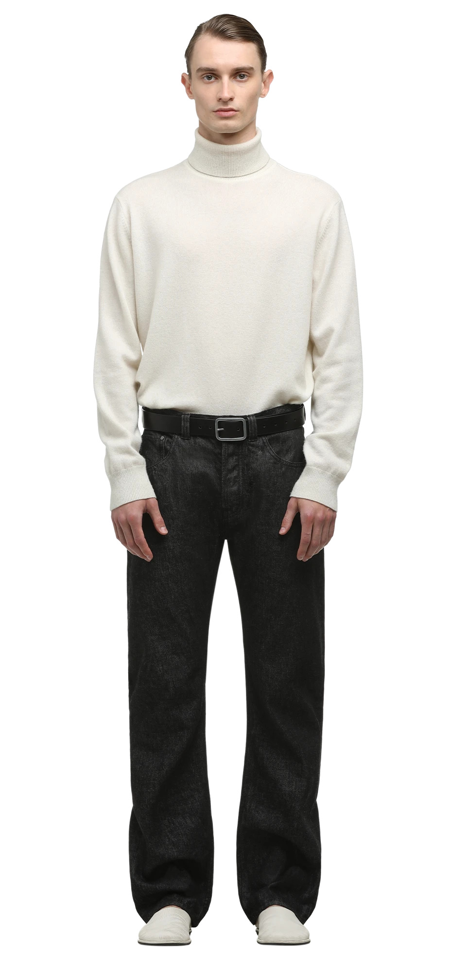 SLEM JEANS RAW BLACK - 4