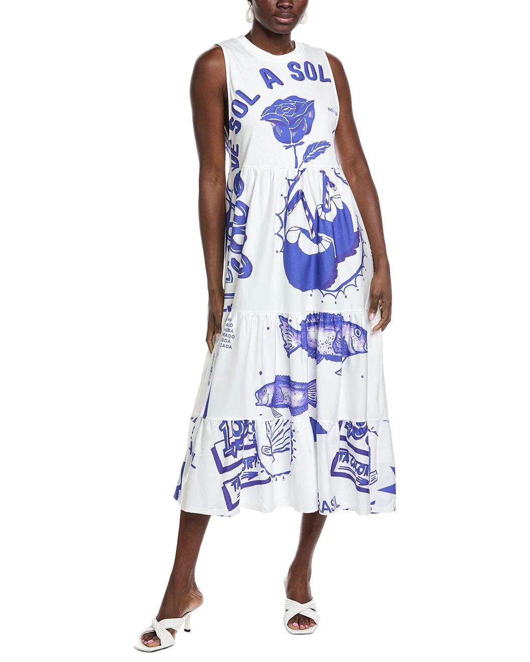 FARM Rio Rainha Das Aguas T-Shirt Dress - 1