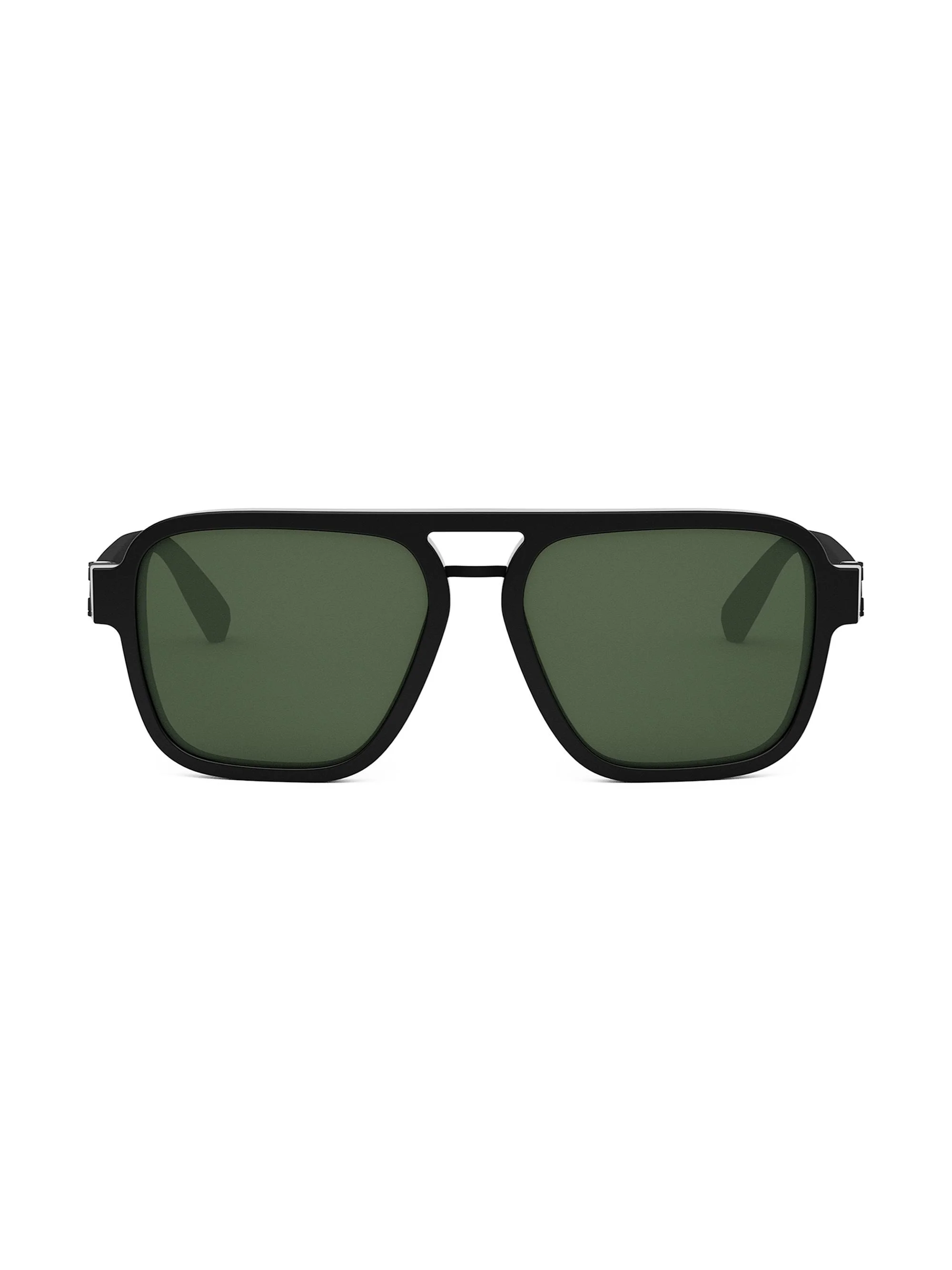 Men's Aluminium 56MM Tortoiseshell Square Sunglasses - Black - 1