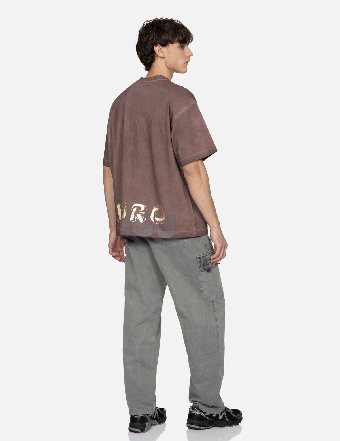 Spray Dyed Multi Logo Print Loose Fit T-shirt - 4