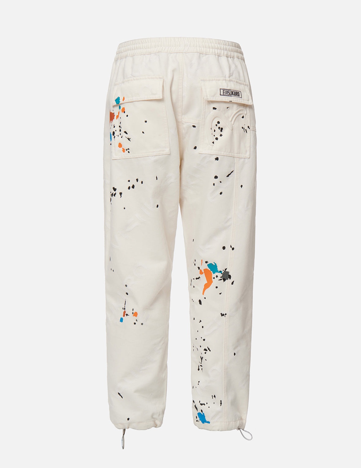 Paint Splash Print Monogram Denim Pants - 2