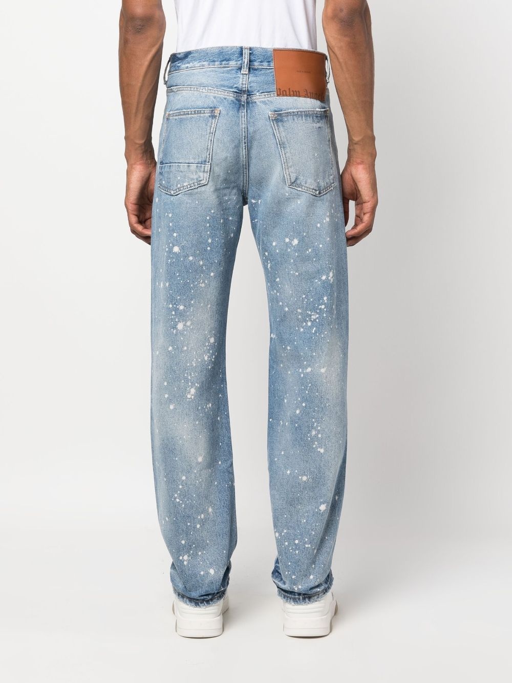 paint-splatter straight jeans - 4
