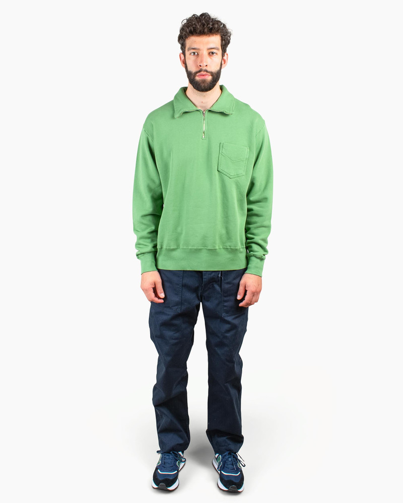 LADY WHITE CO. Quarter Zip Sweatshirt Faded Green outlook