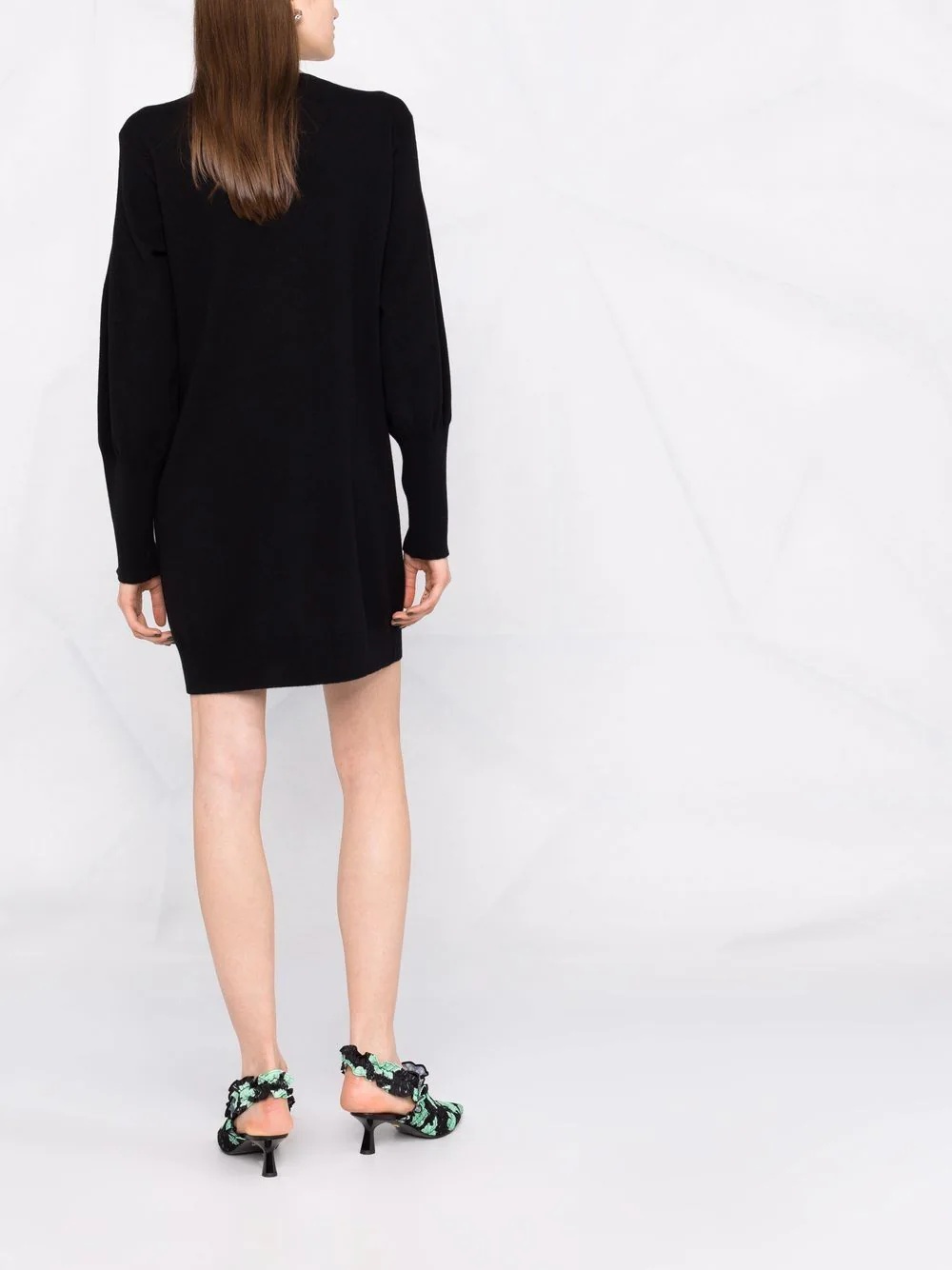 V-neck knit dress - 6