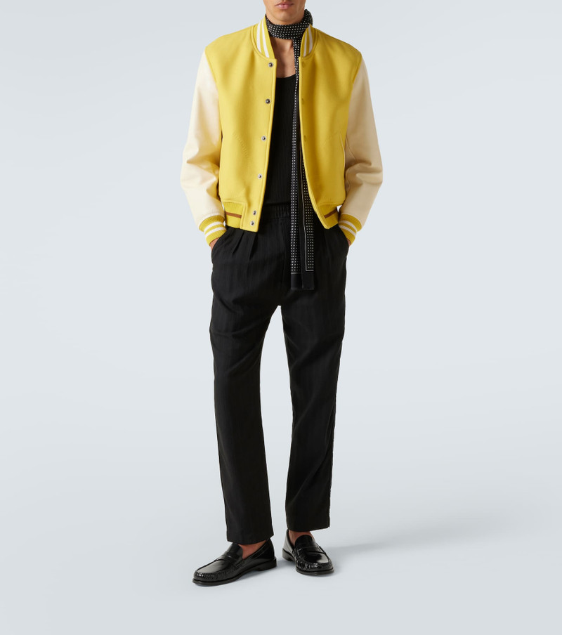 TOM FORD Wool and leather varsity jacket outlook