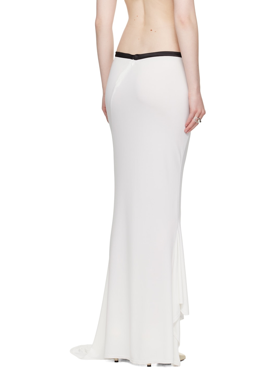 SSENSE Exclusive Bridal Capsule Asymmetric Fish Tail Maxi Skirt - 3