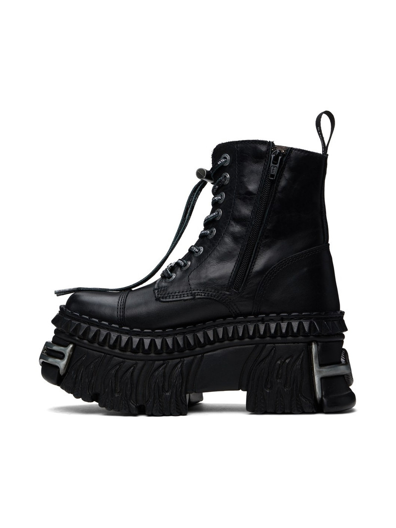 Black New Rock Edition Combat Boots 3