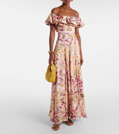 Agua by Agua Bendita Floral off-shoulder maxi dress outlook