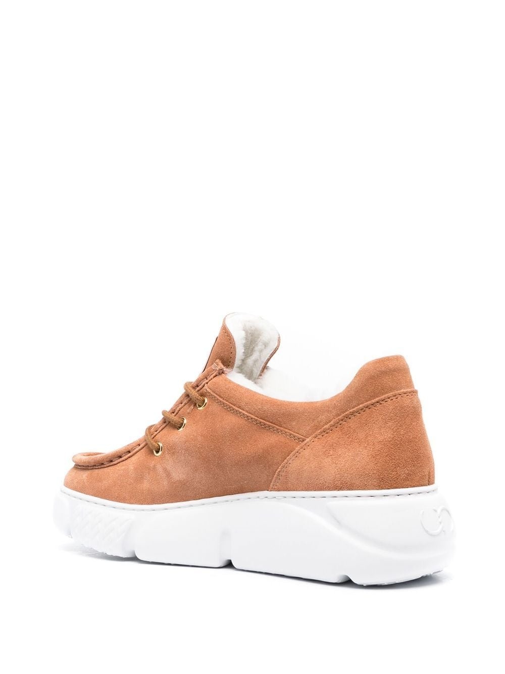 shearling-lined mid-top sneakers - 3